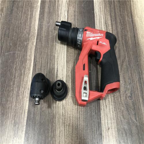 AS-IS Milwaukee FUEL 12V Lithium-Ion Brushless Cordless 4-in-1 Installation 3/8 in. Drill Driver with 4 Tool Head (Tool-Only)