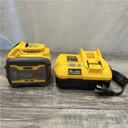 AS-IS DEWALT 20V/60V MAX FLEXVOLT Lithium-Ion 9.0Ah Battery and Charger Starter Kit