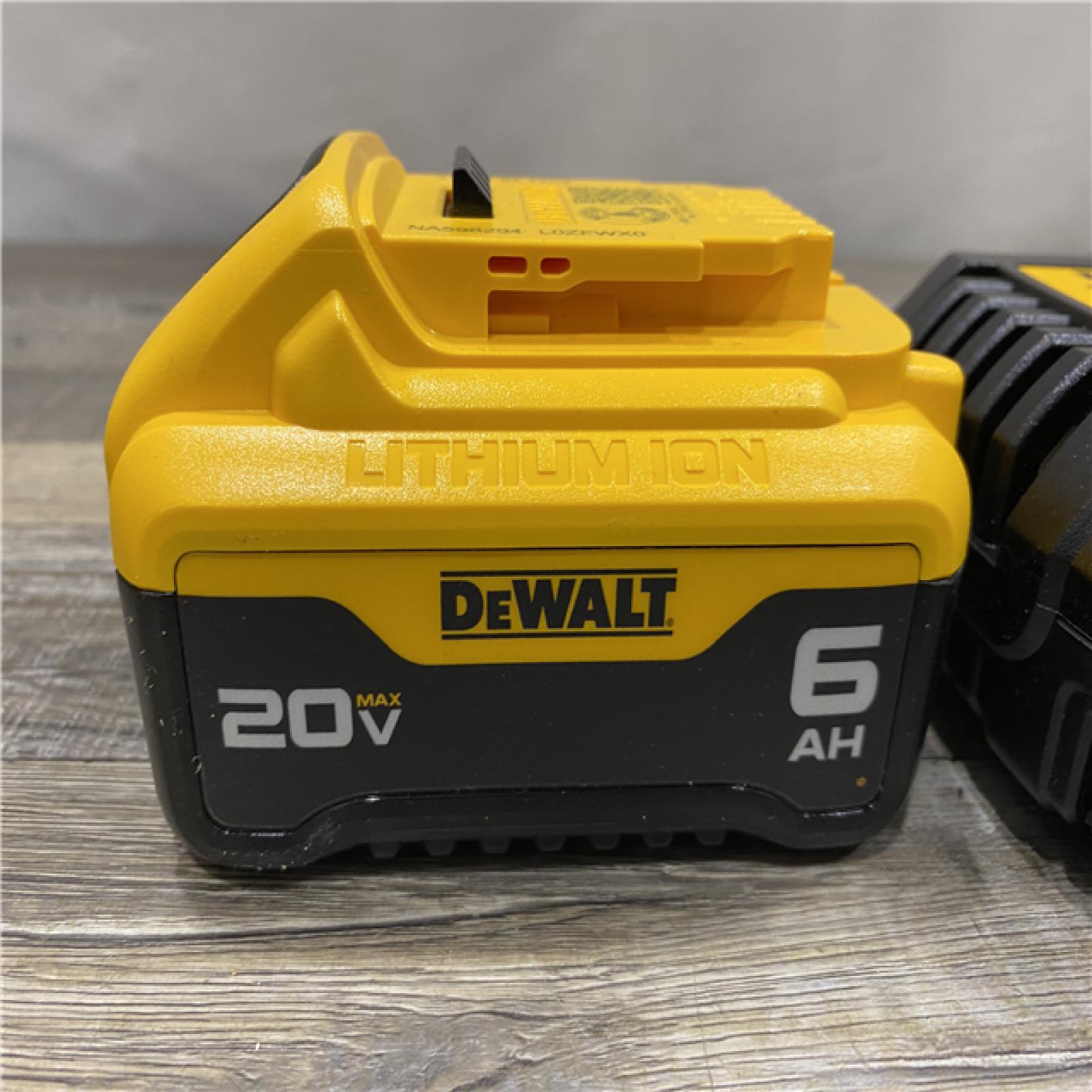 AS-IS DEWALT 20V MAX Lithium-Ion 6.0 Ah Battery and Charger