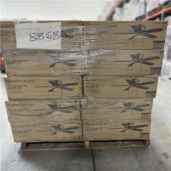 DALLAS LOCATION - Hampton Bay Leroy 42 LED Brushed Nickel Ceiling Fan With Light PALLET-(40 UNITS)
