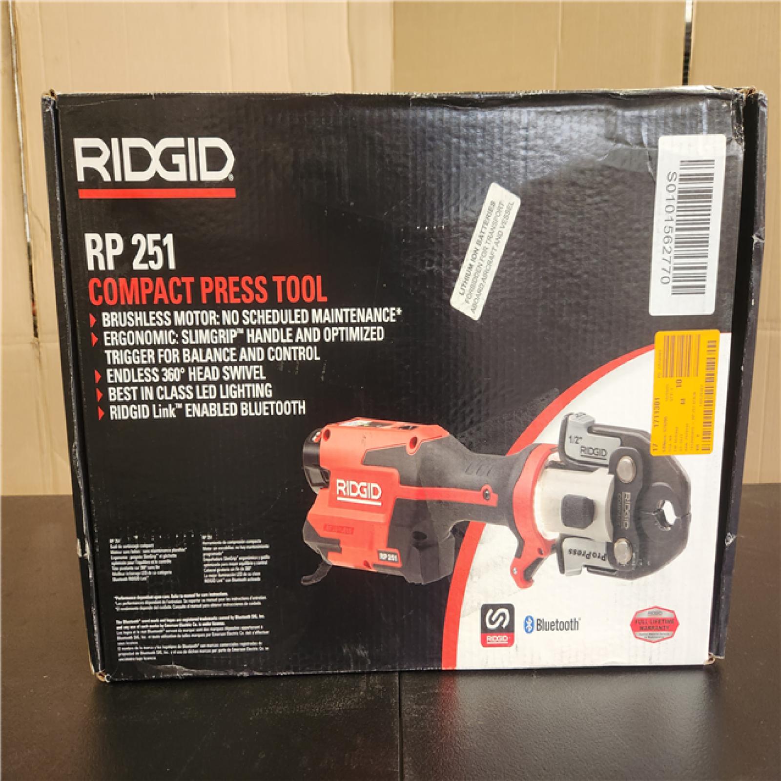 Phoenix NEW RIDGID RP 251 Stainless Steel Press Tool Kit Includes 4-ProPress Jaws (1/2, 3/4, 1,1-1/4 in.),2-12V Batteries,Charger Plus Case