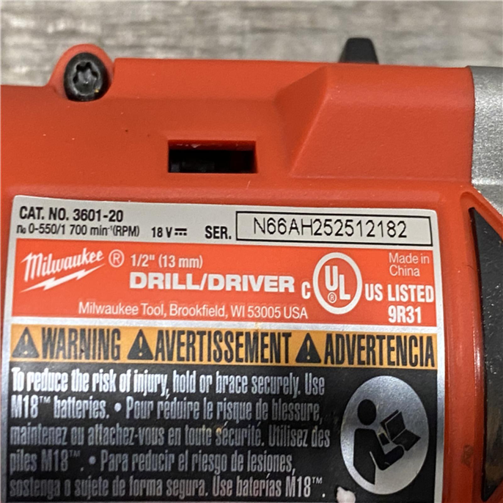 AS-IS Milwaukee 18V Lithium-Ion Brushless Cordless 1/2 in. Compact Drill/Driver Kit