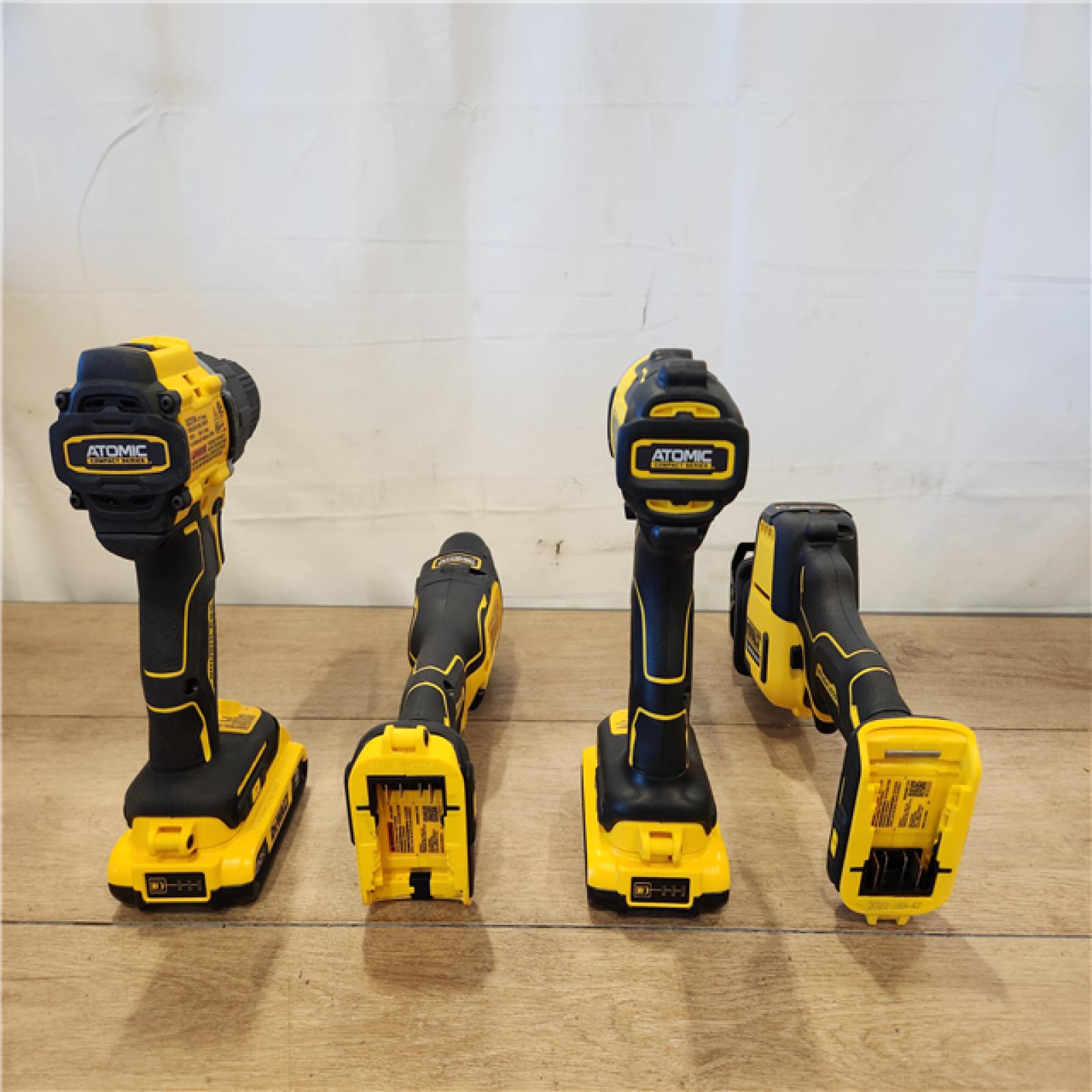 AS-IS- DeWalt 20V MAX ATOMIC Cordless Brushless 4-Tool Combo Kit