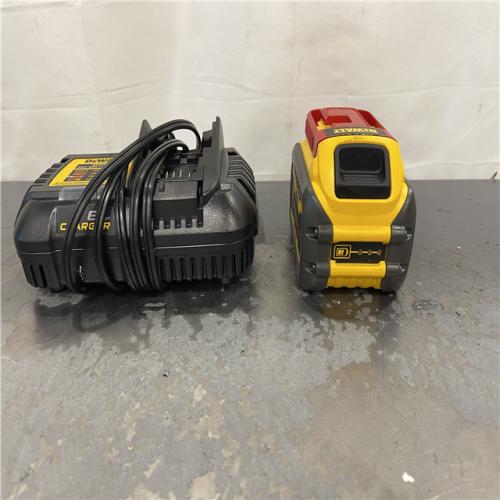 AS-IS- DEWALT FLEXVOLT 20V/60V MAX Lithium-Ion 6.0Ah Battery Pack with 6 Amp Output Charger