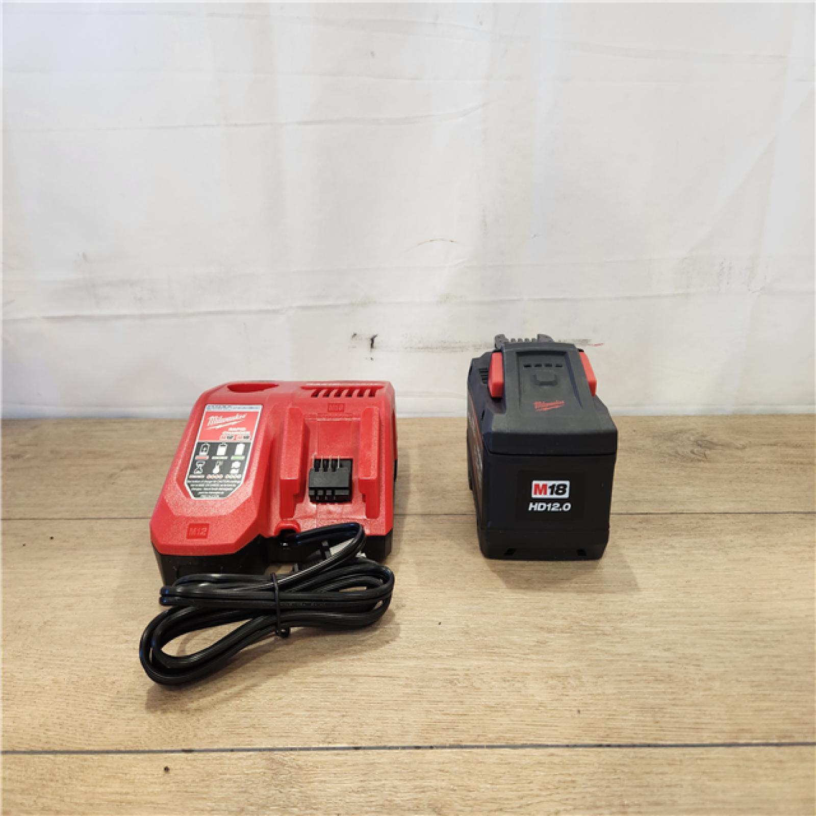 AS-IS- Milwaukee 18-Volt Lithium-Ion REDLITHIUM FORGE Starter Kit with 12. 0Ah Battery and Charger