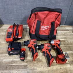 Houston Location AS-IS Milwaukee Drill Drivers QTY/2 and Impact Driver and Batteries QTY/2 with Charger