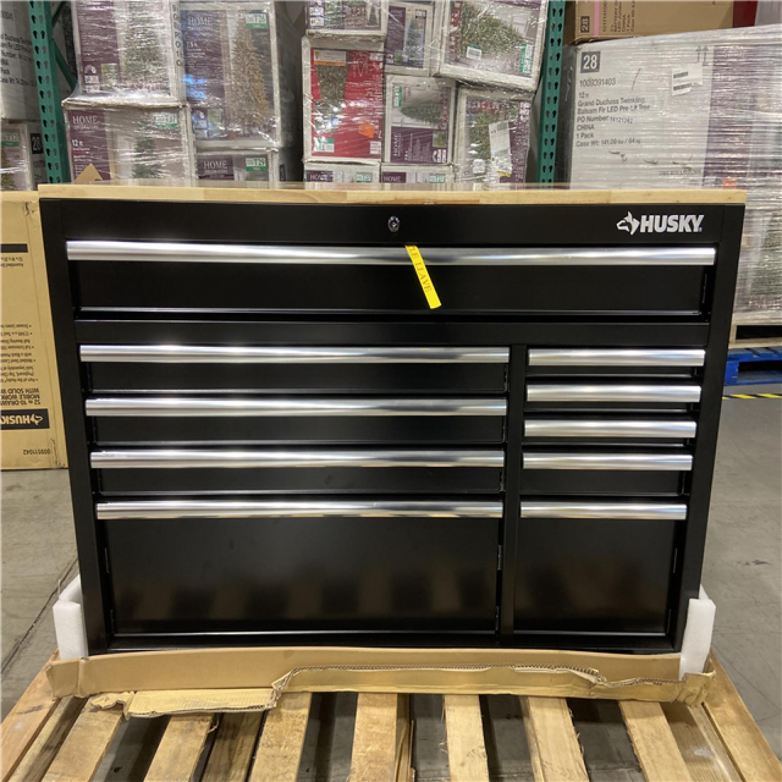 DALLAS LOCATION - Husky Modular Tool Storage 52 in. W x 20 in. D Standard Duty Black Mobile Workbench Cabinet