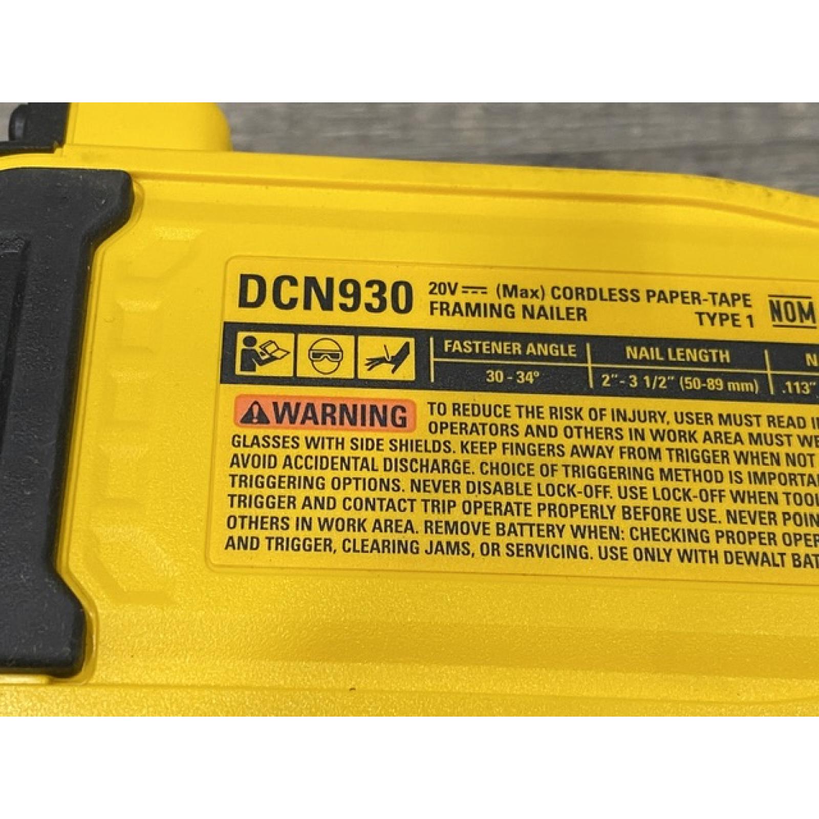 AS-IS DEWALT 20V 30 Degree Cordless Framing Nailer (Tool-Only)