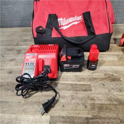 HOUSTON LOCATION - AS-IS Milwaukee 12/18V Lithium-Ion Cordless 3/8 in. Ratchet and 1/2 in. High Torque Impact Wrench with Friction Ring Combo Kit