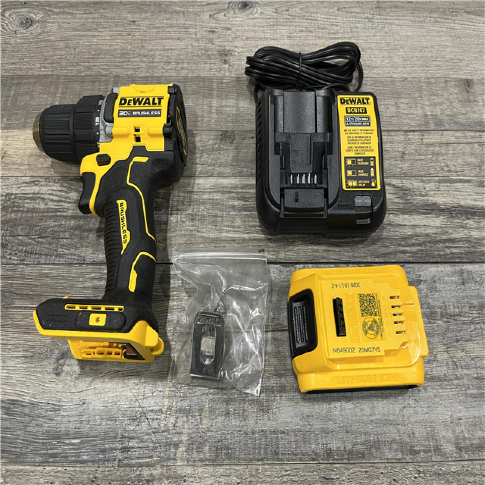 AS-IS DEWALT Atomic 20V Lithium-Ion Cordless Compact 1/2 in. Drill/Driver Kit