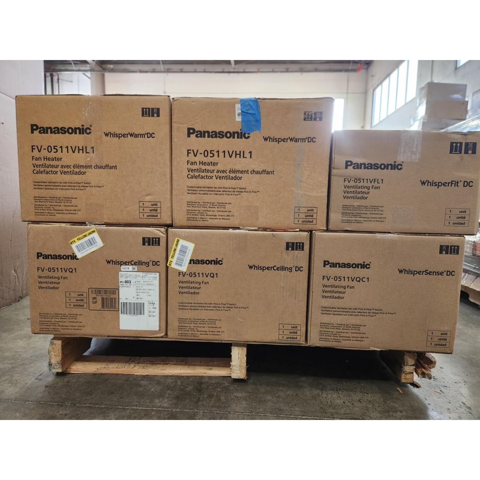 Phoenix NEW Mixed Panasonic Ventilator fans and Heaters Pallet (17-Total)