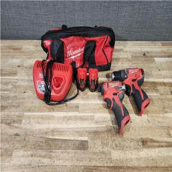 HOUSTON LOCATION - AS - IS Milwaukee 12-Volt Lithium-Ion Brushless Cordless Subcompact Drill and Impact Driver Combo Kit