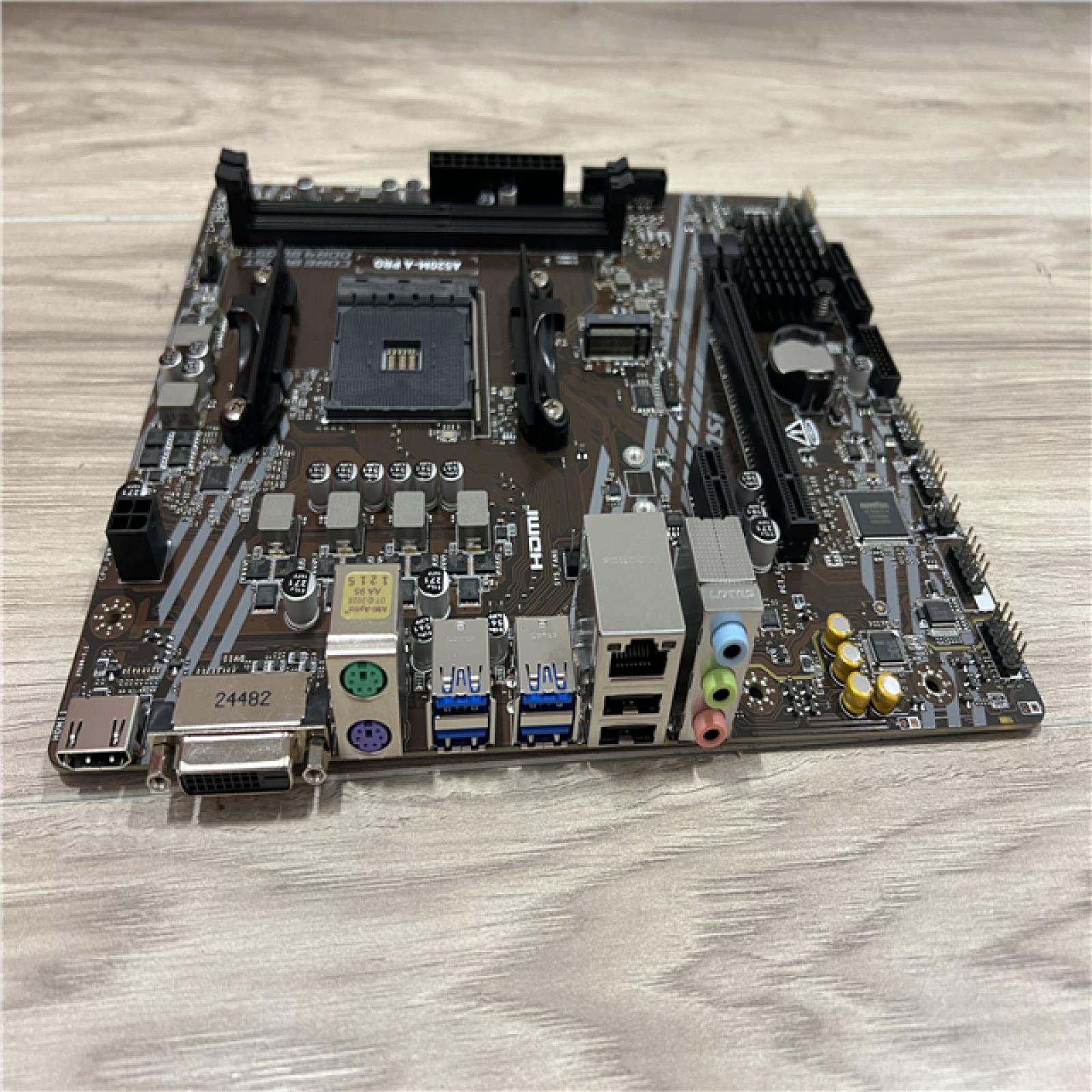 AS-IS MSI A520M-a PRO V1 Gaming Motherboard (AMD Ryzen 5000  AM4  DDR4  PCIe 3.0  SATA 6Gb/s  M.2  USB 3.2 Gen 1  DVI/HDMI  Micro-ATX)
