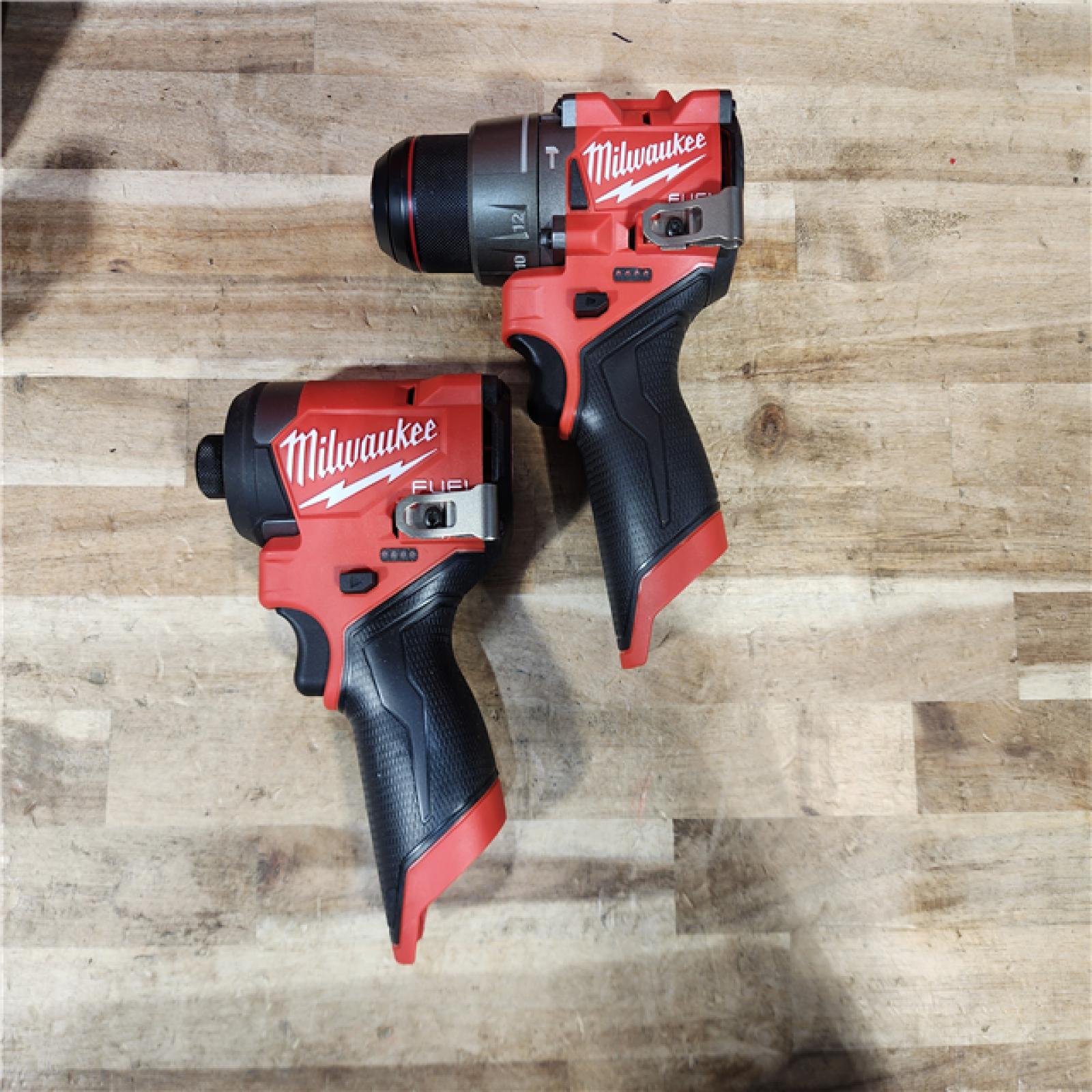 HOUSTON LOCATION - AS-IS (APPEARS LIKE NEW) Milwaukee  FUEL 12-Volt Lithium-Ion Brushless Cordless Hammer Drill and Impact Driver Combo Kit