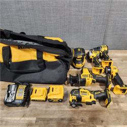 HOUSTON LOCATION - AS-IS 20-Volt MAX Lithium-Ion Cordless 6-Tool Combo Kit with 2.0 Ah Battery, 5.0 Ah Battery and Charger