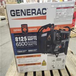 DALLAS LOCATION - Generac 8125/6500-Watt - Electric Start - Dual Fuel Gasoline/Propane -COSense - Portable Generator