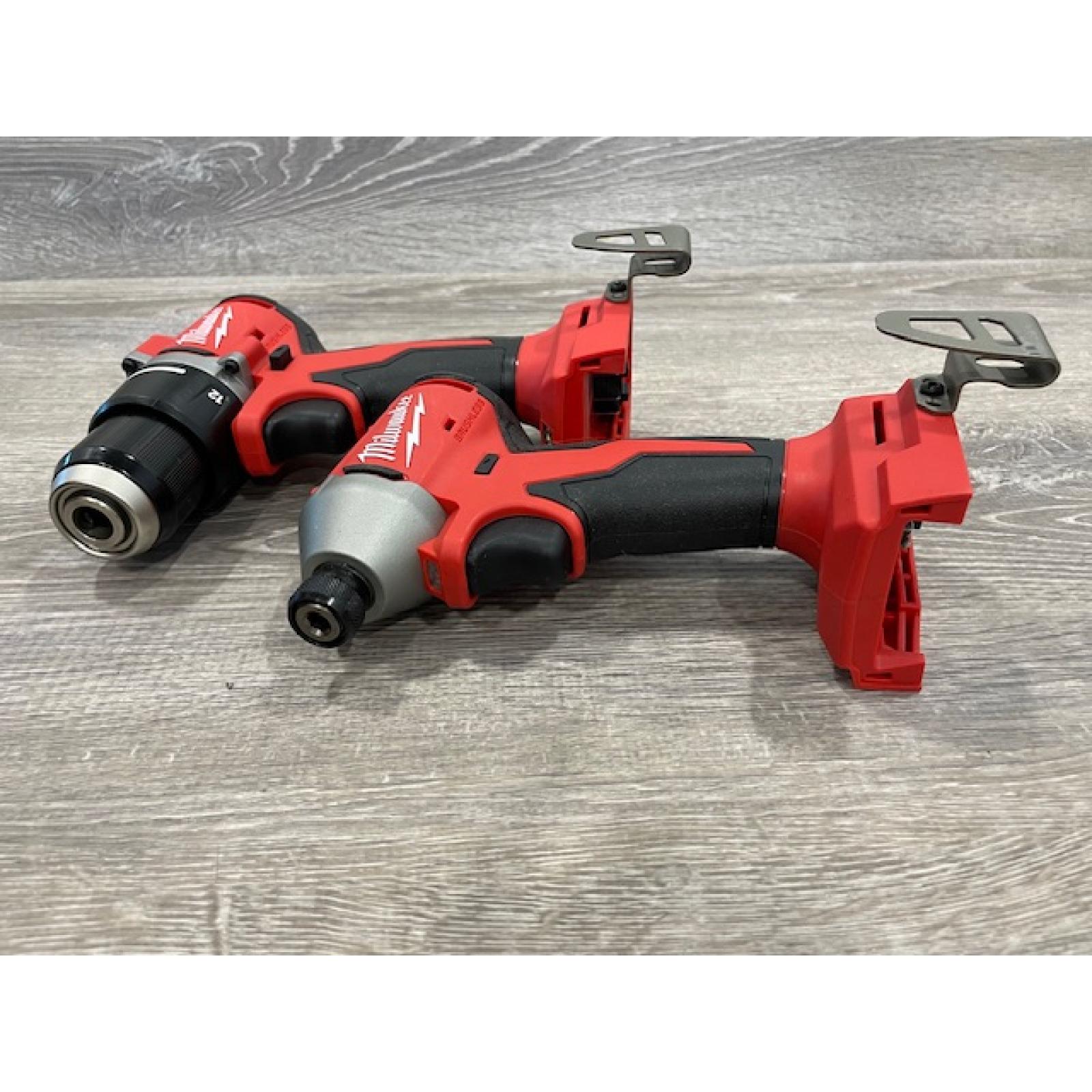 AS-IS Milwaukee 18-Volt Lithium-Ion Brushless Cordless Compact Hammer Drill/Impact Combo Kit
