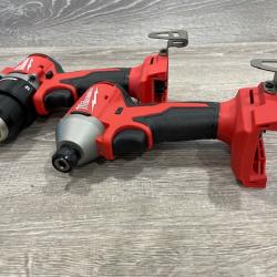 AS-IS Milwaukee 18-Volt Lithium-Ion Brushless Cordless Compact Hammer Drill/Impact Combo Kit
