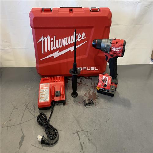 AS-IS - Milwaukee M18 FUEL 18V Lithium-Ion Brushless Cordless 1/2 in. Hammer Drill Driver Kit