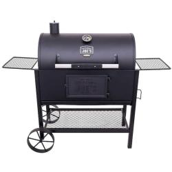 Phoenix NEW OKLAHOMA JOE'S Judge Charcoal Smoker and Grill with 540 sq. in. Cooking Area in Black