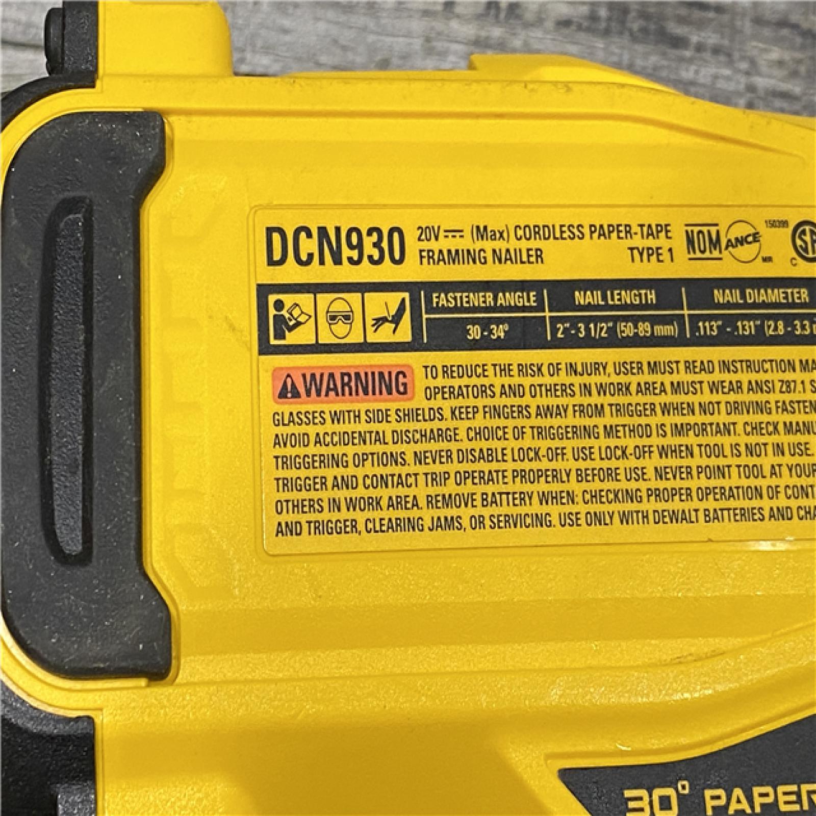 AS-IS DEWALT 20V 30 Degree Cordless Framing Nailer (Tool-Only)