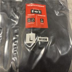 AS-IS Milwaukee Men's Large 12-Volt Lithium-Ion Cordless Tough Shell Black Heated Jacket Kit