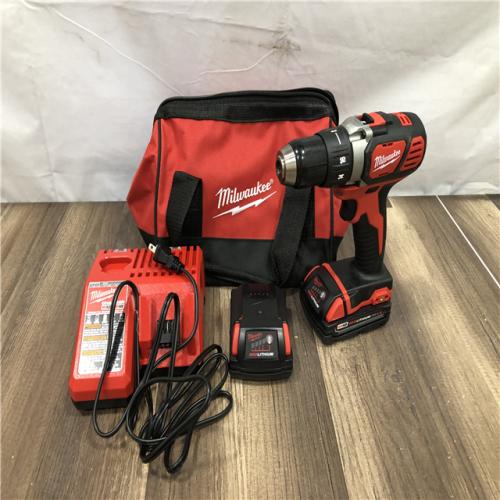 AS-IS Milwaukee 18V Lithium-Ion Cordless 1/2 in. Drill Driver Kit