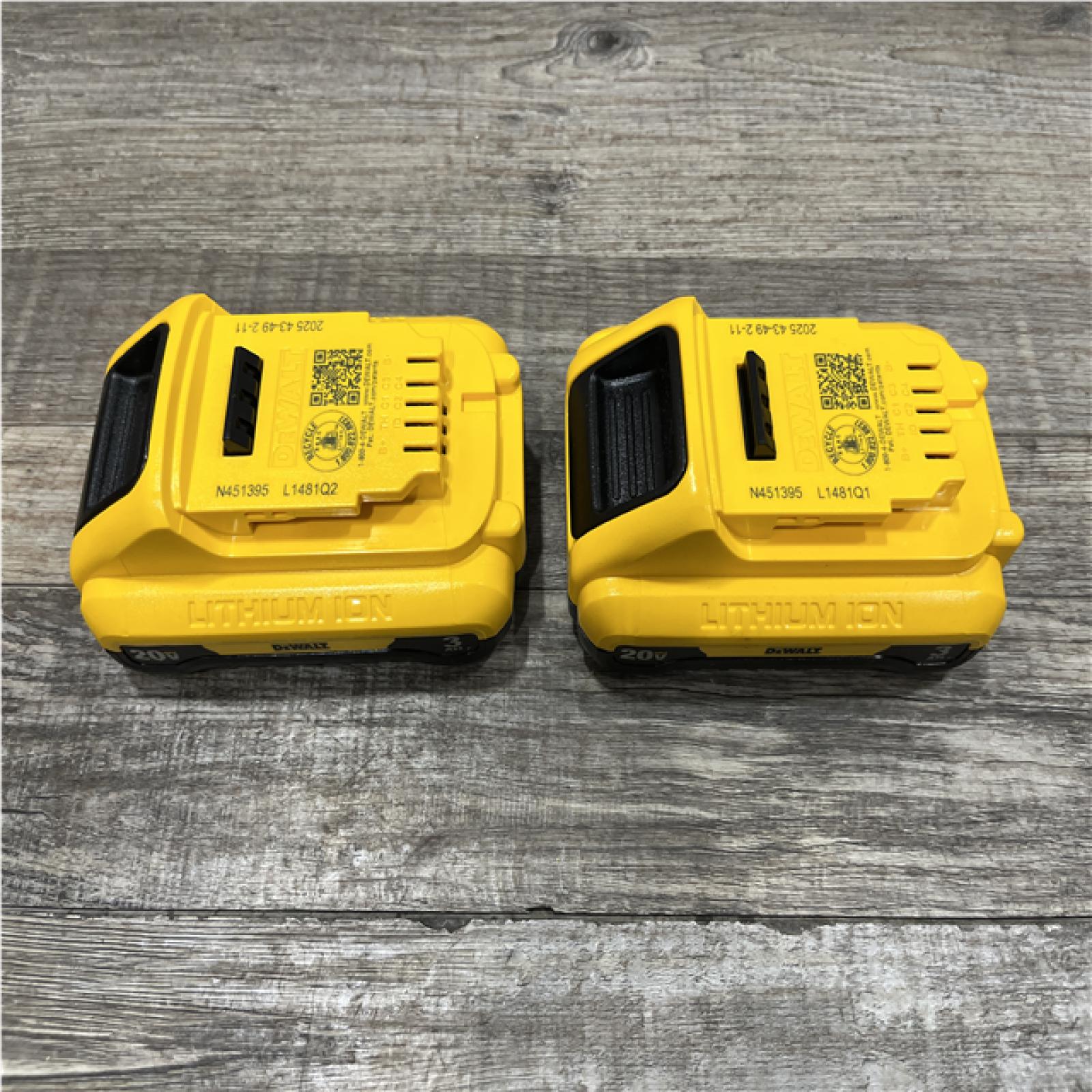 AS-IS DEWALT 20V MAX Compact Lithium-Ion 3.0Ah Battery Pack (2 Pack)