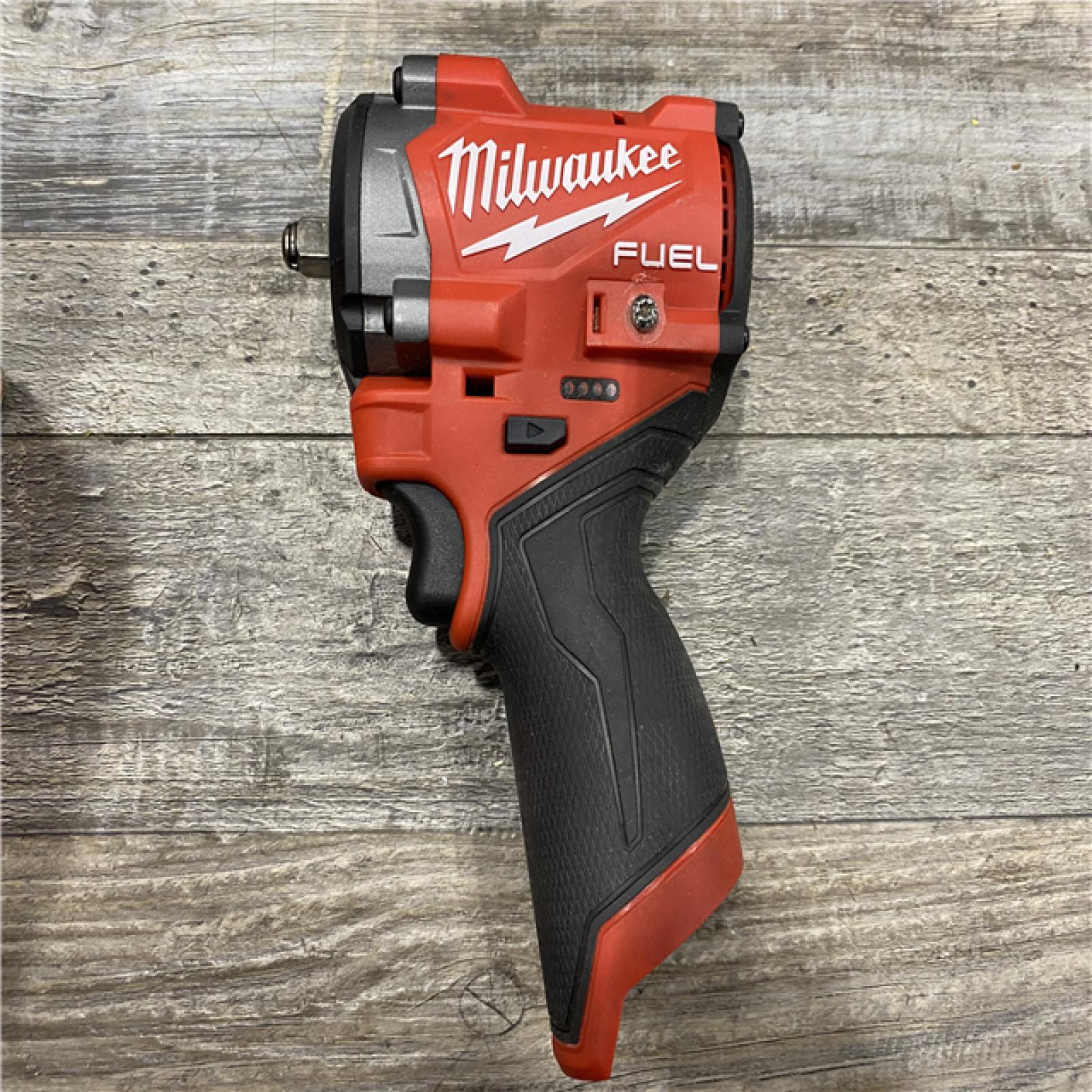 AS-IS Milwaukee FUEL 12V Lithium-Ion Brushless Cordless Stubby 3/8 in. Impact Wrench (Tool-Only)