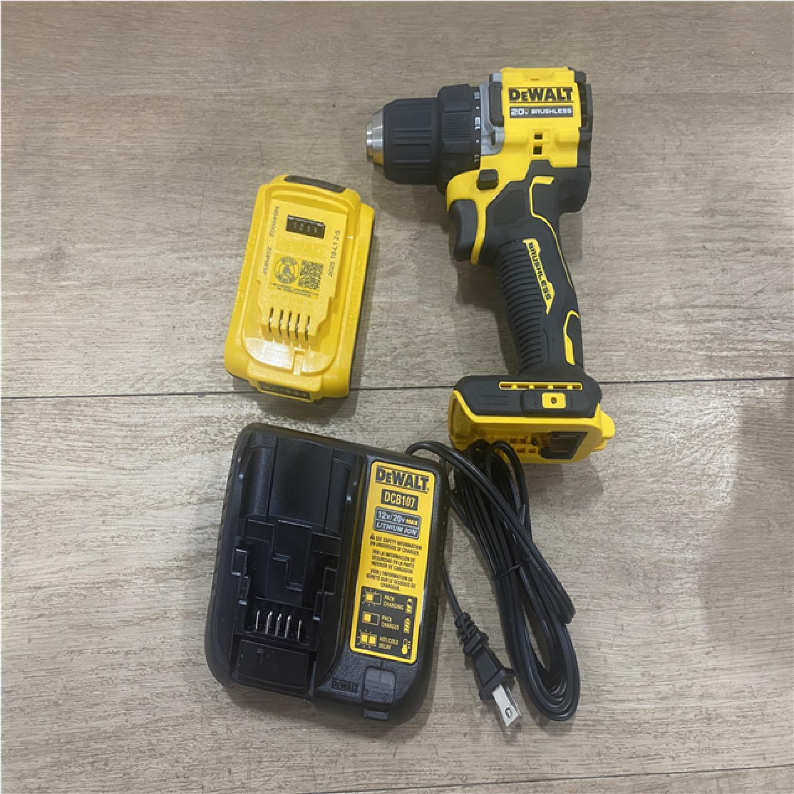 AS-IS DEWALT Atomic 20V Lithium-Ion Cordless Compact 1/2 in. Drill/Driver Kit