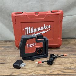 AS-IS Milwaukee 3521-21 4V Lithium-Ion Cordless USB Rechargeable Green Beam Cross Line Laser