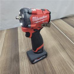 GOOD MILWAUKEE  M12 FUEL 12V Li-Ion Brushless Cordless Stubby 3/8 in. Impact Wrench Kit W/(1) 5.0 Ah High Output Battery