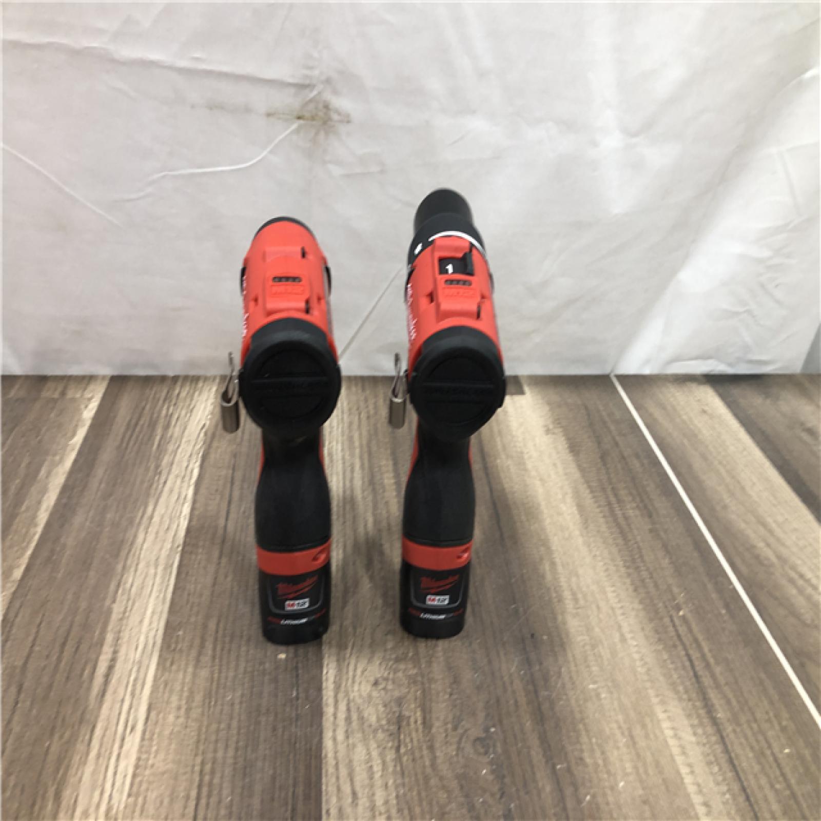 AS-IS Milwaukee 12-Volt Lithium-Ion Brushless Cordless Subcompact Drill and Impact Driver Combo Kit