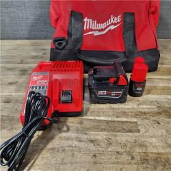 HOUSTON LOCATION - AS-IS Milwaukee 12/18V Lithium-Ion Cordless 3/8 in. Ratchet and 1/2 in. High Torque Impact Wrench with Friction Ring Combo Kit