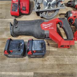 HOUSTON LOCATION - AS-IS M18 FUEL 18V Lithium-Ion Brushless Cordless Combo Kit (5-Tool) with Two 5.0 Ah Batteries, 1 Charger