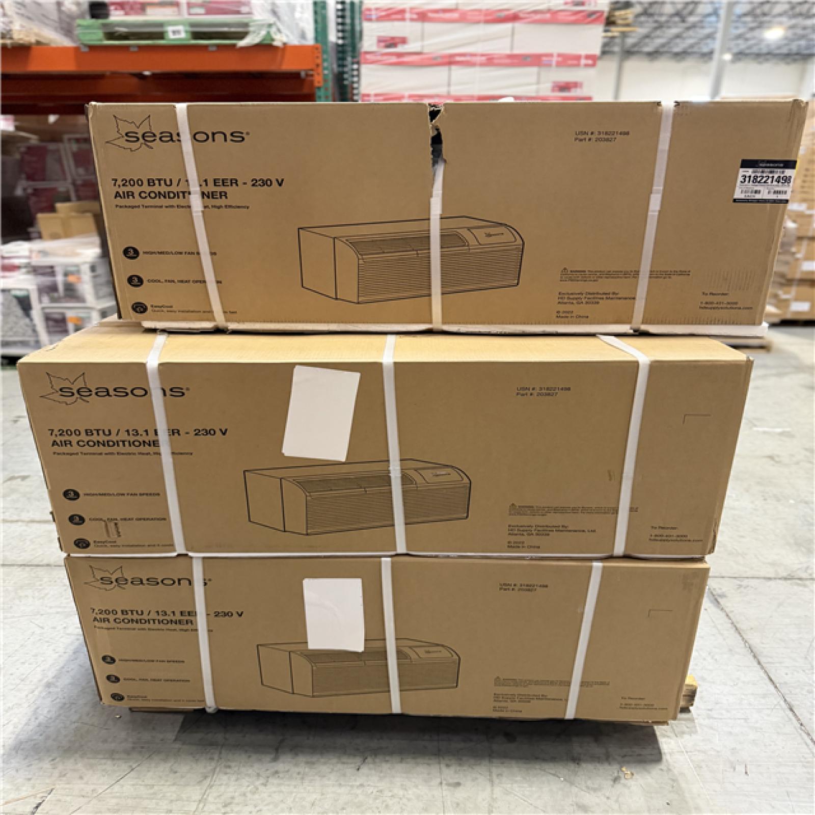 DALLAS LOCATION - SEASONS 7 200 BTU AIR CONDITIONER PALLET-(5 UNITS)