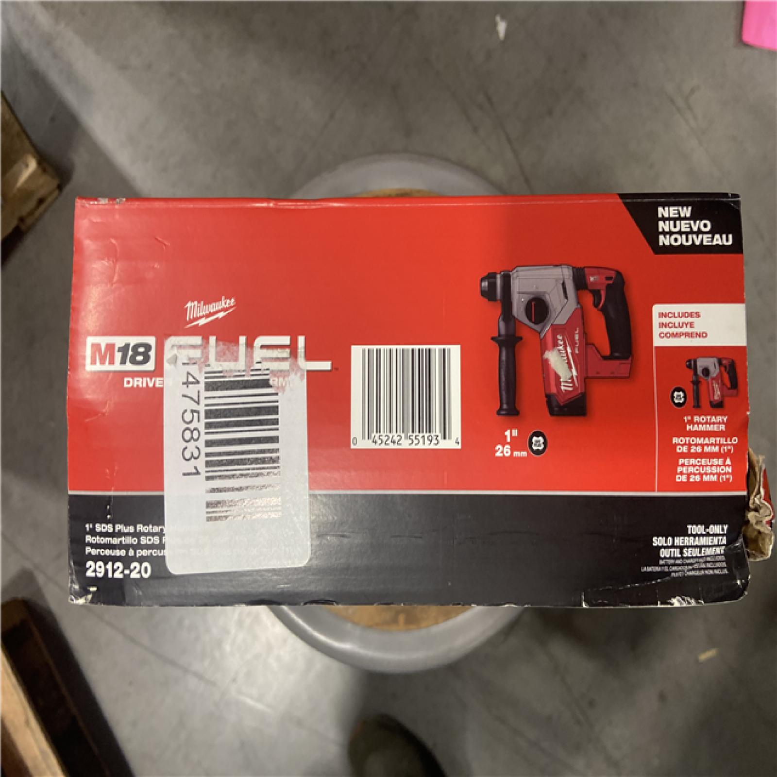NEW! - Milwaukee M18 FUEL 18V Lithium-Ion Brushless Cordless 1 in. SDS-Plus Rotary Hammer (Tool-Only)