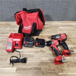 HOUSTON LOCATION - AS - IS Milwaukee 2 Tool Combo Kit W/ (2) Battery & Charger