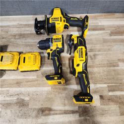 HOUSTON LOCATION - AS - IS DEWALT ATOMIC 20-Volt Lithium-Ion Cordless Brushless (3-Tool) Combo Kit