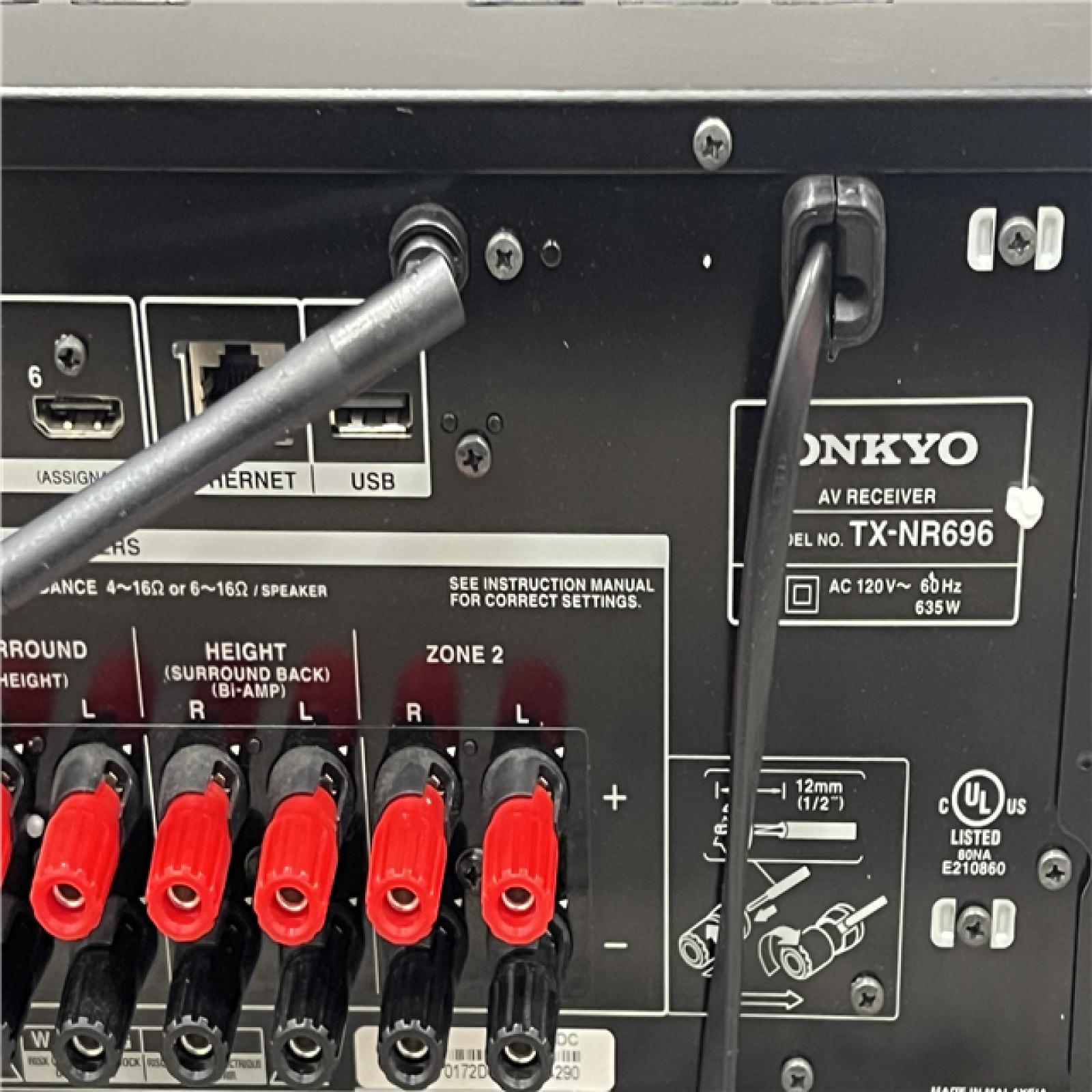 AS-IS Onkyo TX-NR6100 7.2 Channel 8K Smart AV Receiver