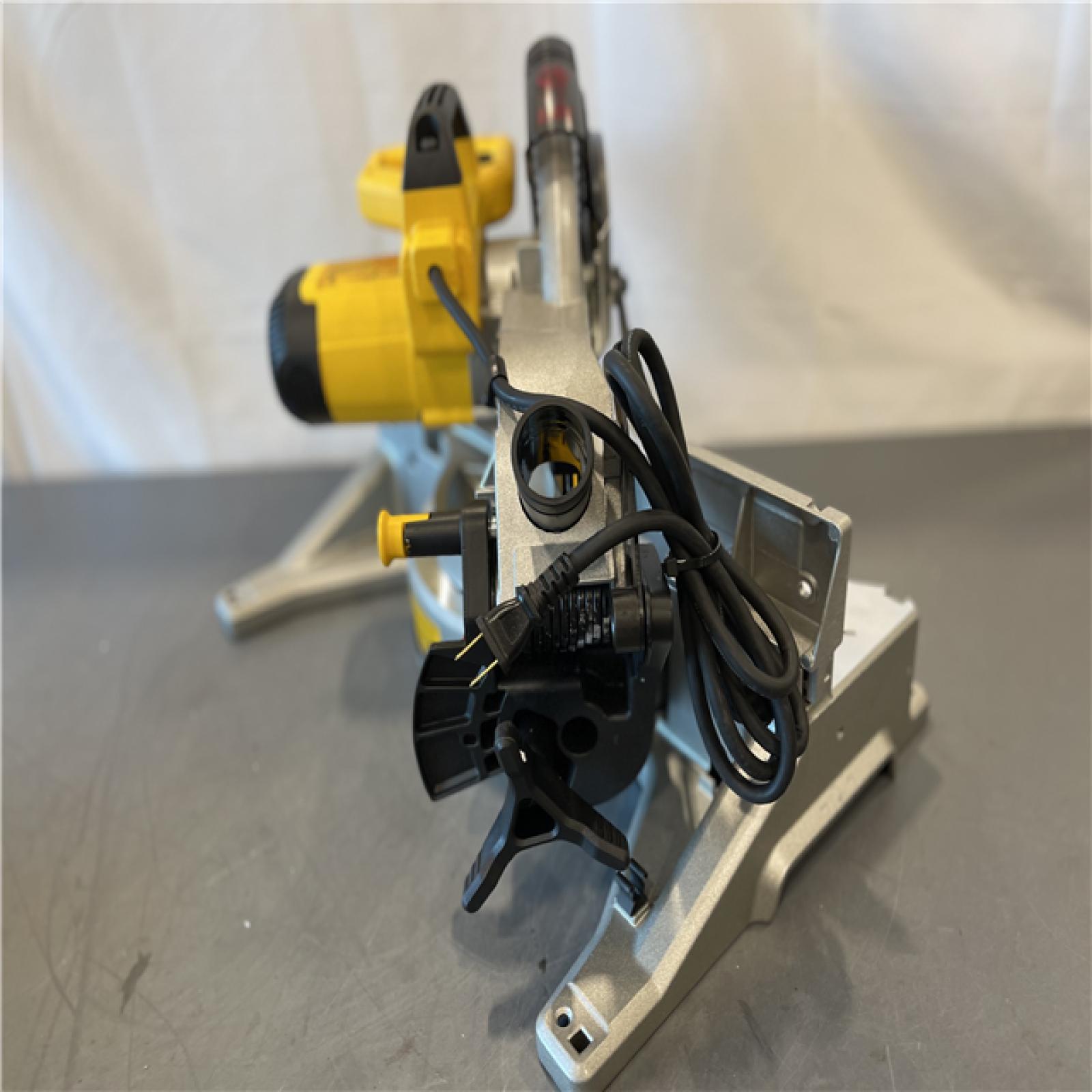 AS-IS - DEWALT 15 Amp Corded 10 in. Compound Single Bevel Miter Saw