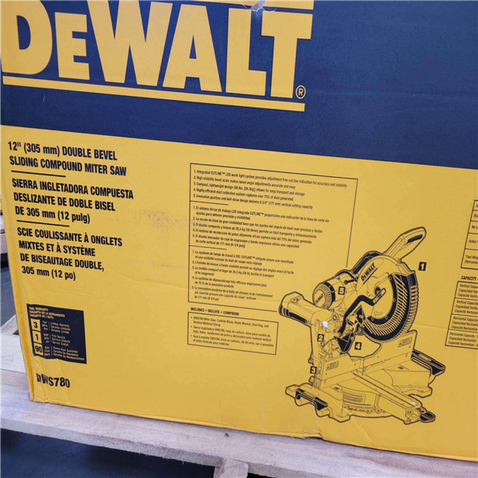 CALIFORNIA NEW DEWALT 12(305MM) DOUBLE-BEVEL COMPOUND MITER SAW