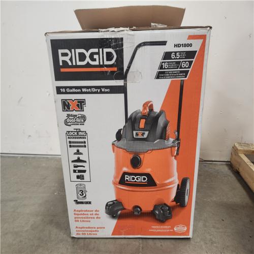 Phoenix Location NEW RIDGID 16 Gallon 6.5 Peak HP NXT Wet/Dry Shop Vacuum with Detachable Blower, Filter, and Accessories (No Hose)