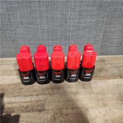 HOUSTON LOCATION - AS-IS MILWAUKEE BATTERY PACK QTY - 15