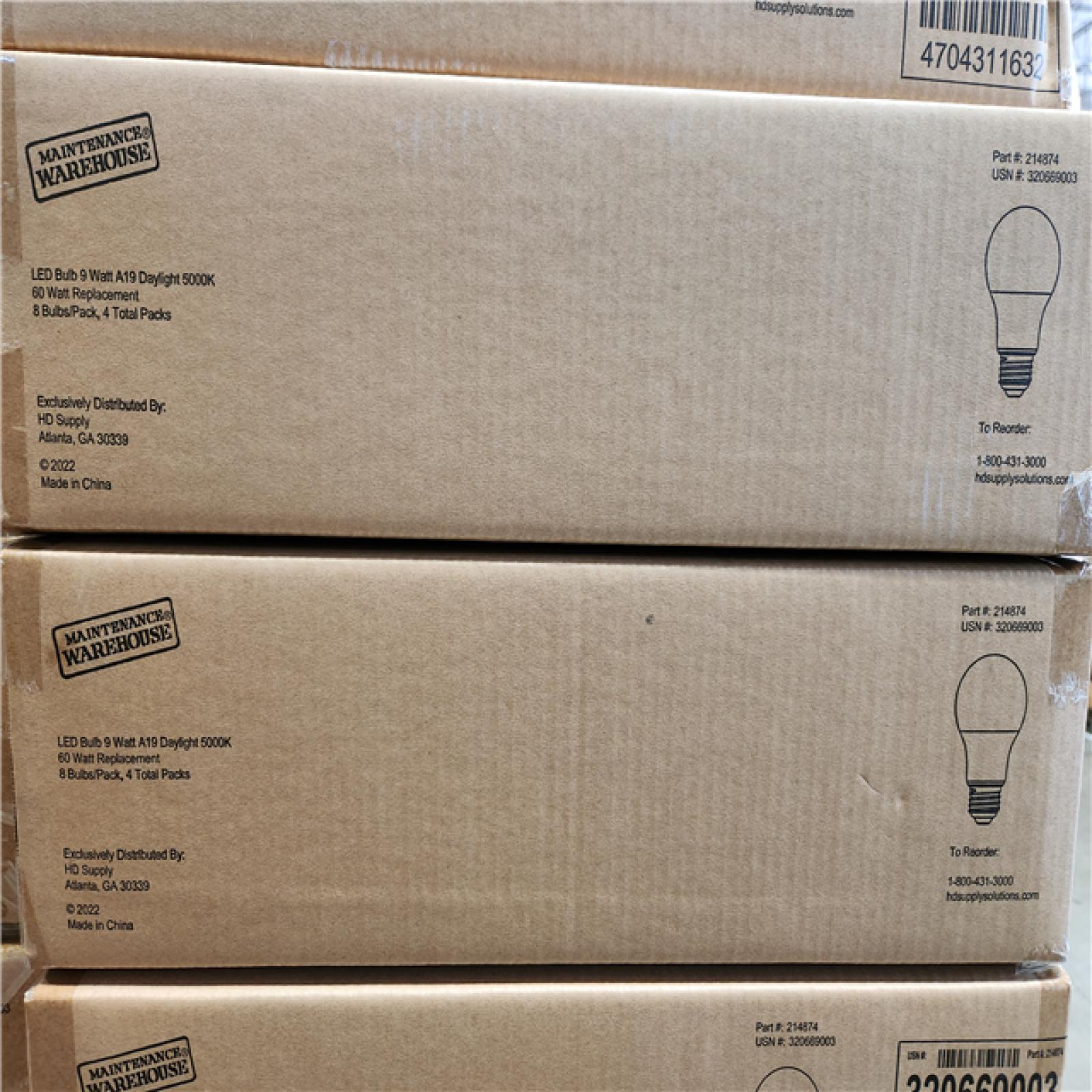 Phoenix Location NEW LED Bulb A19 5000K, 60 Watt Replacement 120V 840 Lumens 8 Bulbs/Pack (108 Packs)