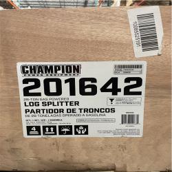 DALLAS LOCATION- AS-IS CHAMPION 28-Ton 224cc Vertical/Horizontal Op Log Splitter w/ Funnel & Hydraulic Oil