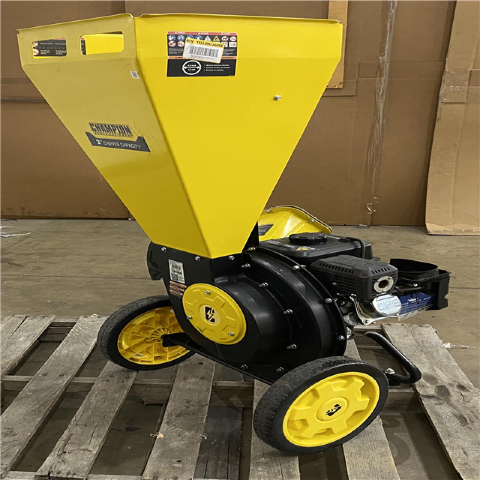 Houston Location AS IS -  Champion 3 Chipper Capacity