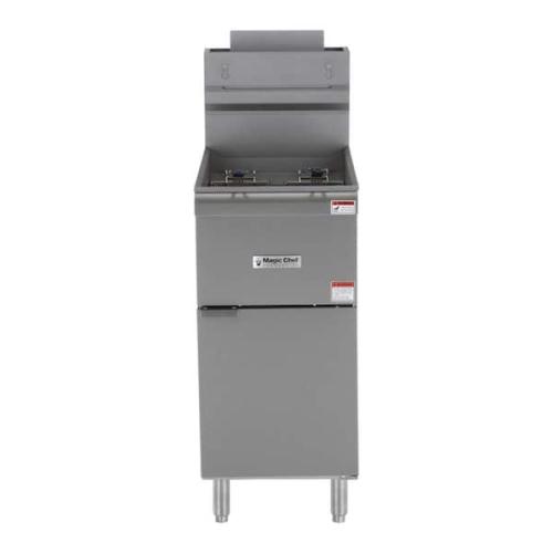 Phoenix NEW Magic Chef 21 Qt. 40 lb. Stainless Steel Commercial Natural Gas Fryer - 90,000 BTU (SEALED)
