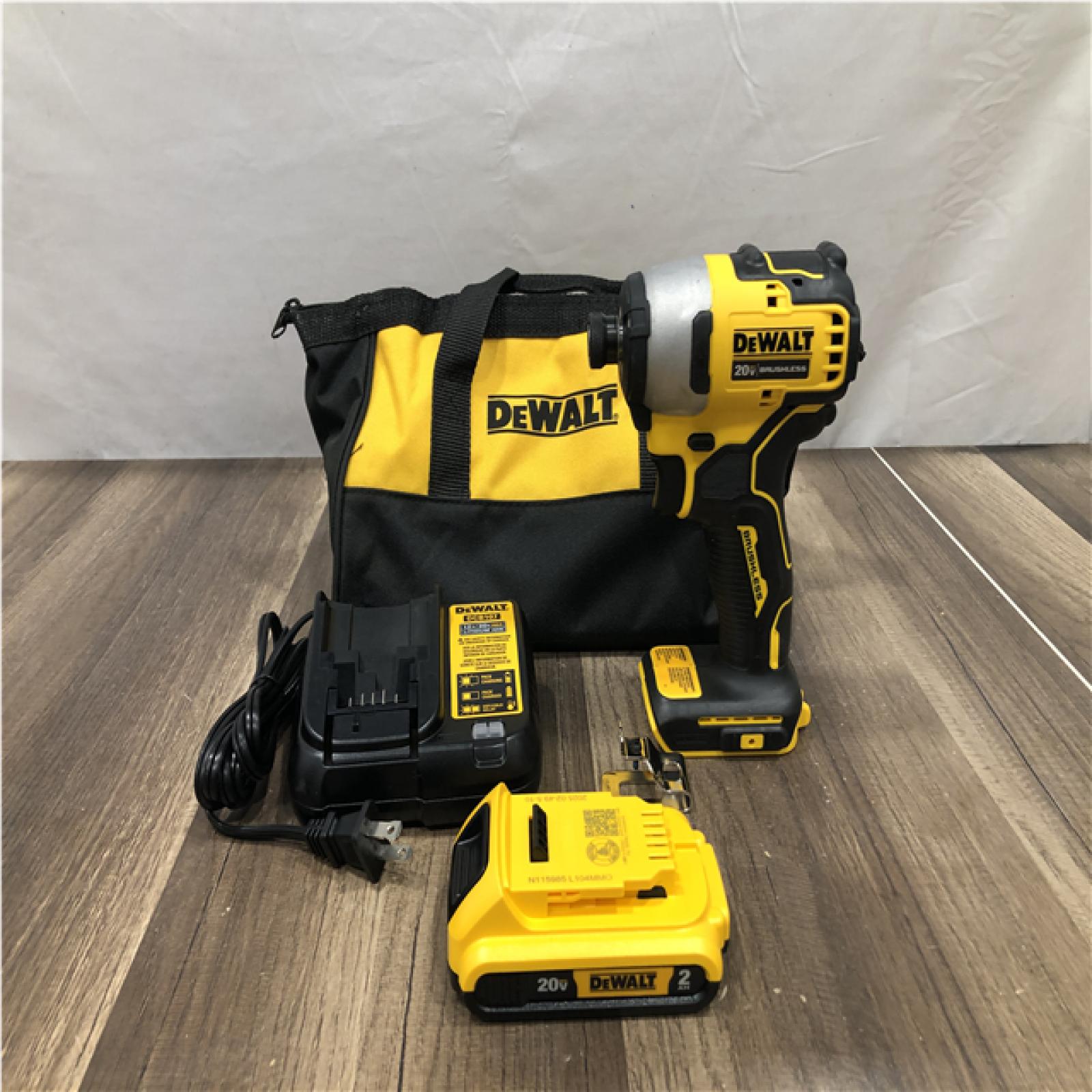 AS-IS DEWALT Atomic 20V Max Lithium-Ion Brushless Cordless Compact 1/4 in. Impact Driver Kit