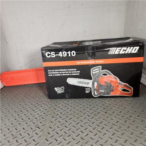 Houston Location - AS-IS ECHO 20 in. 50.2 Cc 2-Stroke Gas Rear Handle Chainsaw - Appears IN GOOD  Condition